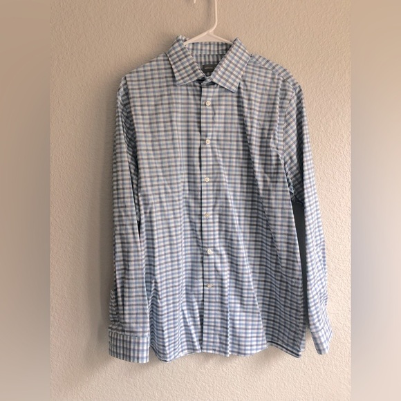 Michael Kors Other - Michael Kors MK regular fit air soft stretch, blue button down dress shirt